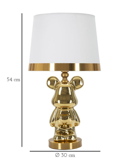 Tischleuchte goldener Teddybär Ø 30x54 cm