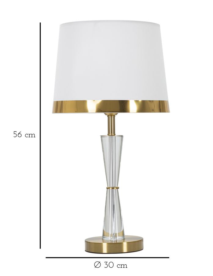 Elegant crystal table lamp cm ø 30x56