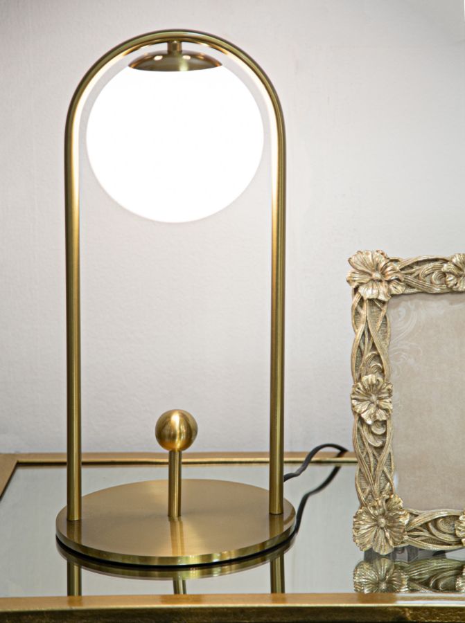 Elegante Tischleuchte Glamy Arc – cm ø 21x47