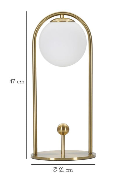 Elegante Tischleuchte Glamy Arc – cm ø 21x47