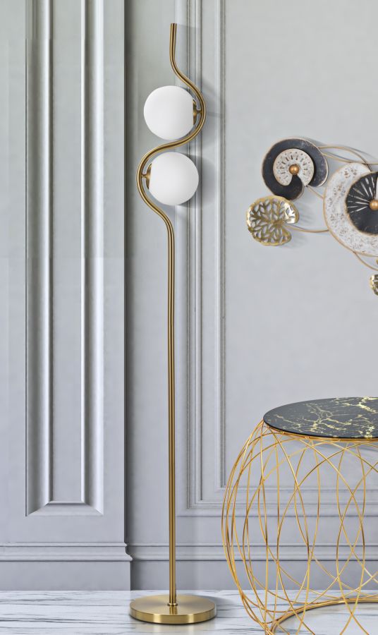 Lampada da terra Glamy S - Eleganza e modernità in due luci 25x168 cm