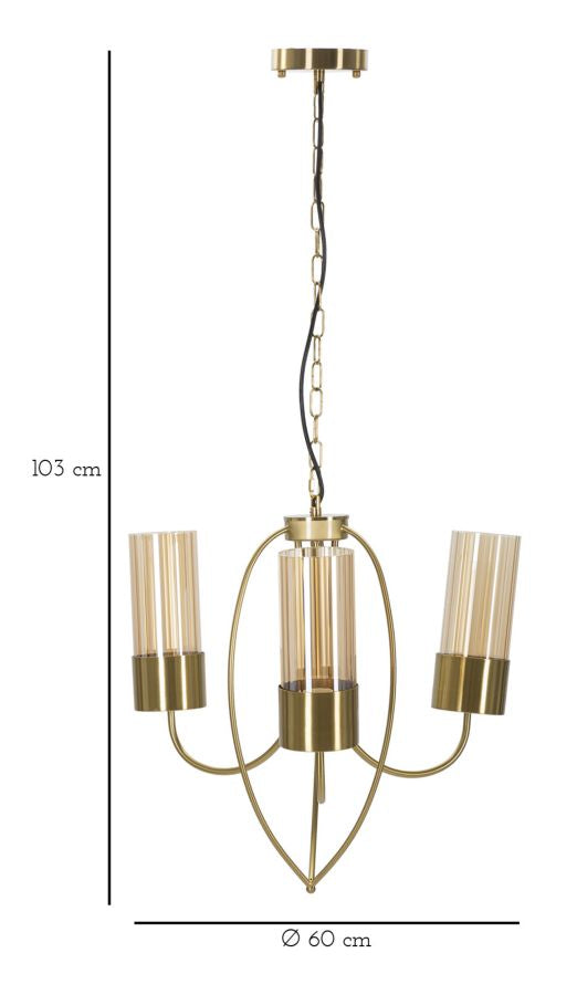 Kronleuchter Versailles 3-flammig elegant verziert Ø 60x103 cm