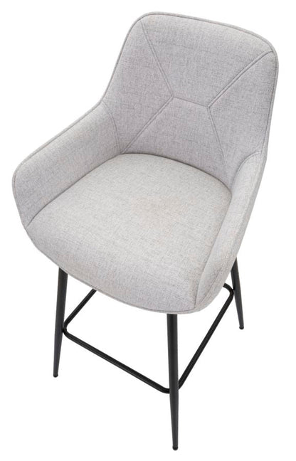 Set di Sgabelli Bar Grigi - 2 Pezzi Moderni 55x55x109 cm