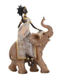 Masai Tribal Figurine with Elephant - African Art 22.5x12x32.5 cm