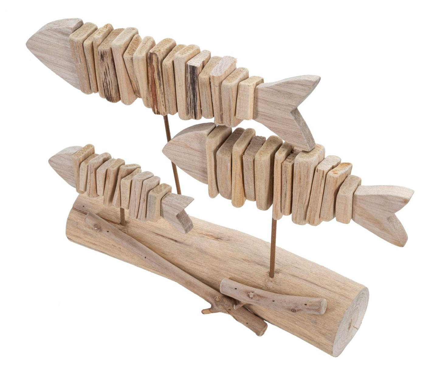 Skulptur Fische Natur 37x10x24 cm