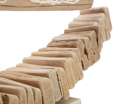 Segelboot-Holzskulptur 45x7x45 cm