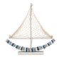 Wooden Sailboat Sculpture - 45x7x45 cm