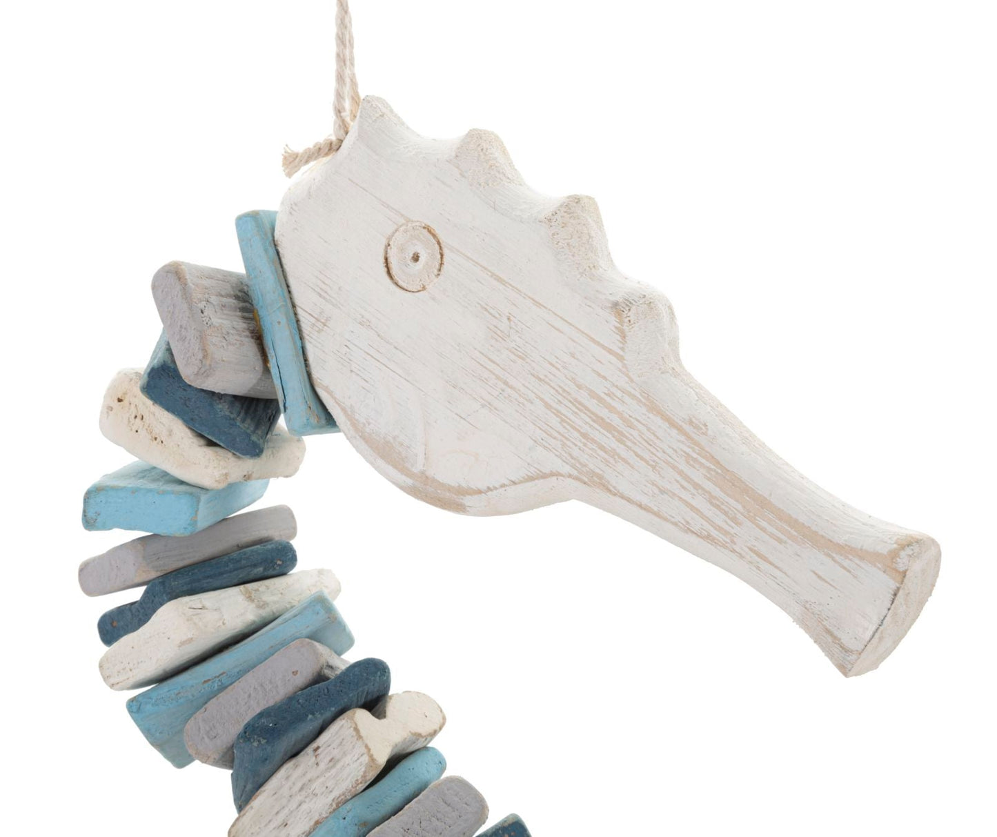 Skulptur zum Aufhängen, Seepferdchen, farbig, 22x6x55 cm