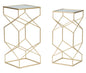 Elegante Couchtische „Glassy“ im 2er-Set, 31,5x31,5x68 cm und 28x28x64 cm