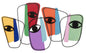 3D Decorative Panel "Eyes" in Metal - 120x2x72 cm