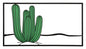 3D Metal Cactus Wall Decor Panel 60x1.3x33 cm