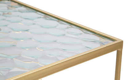 Elegante Couchtische „Glassy“ im 2er-Set, 31,5x31,5x68 cm und 28x28x64 cm