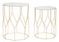 Pair of Elegant Glass Side Tables ø 37x47-31x42 cm