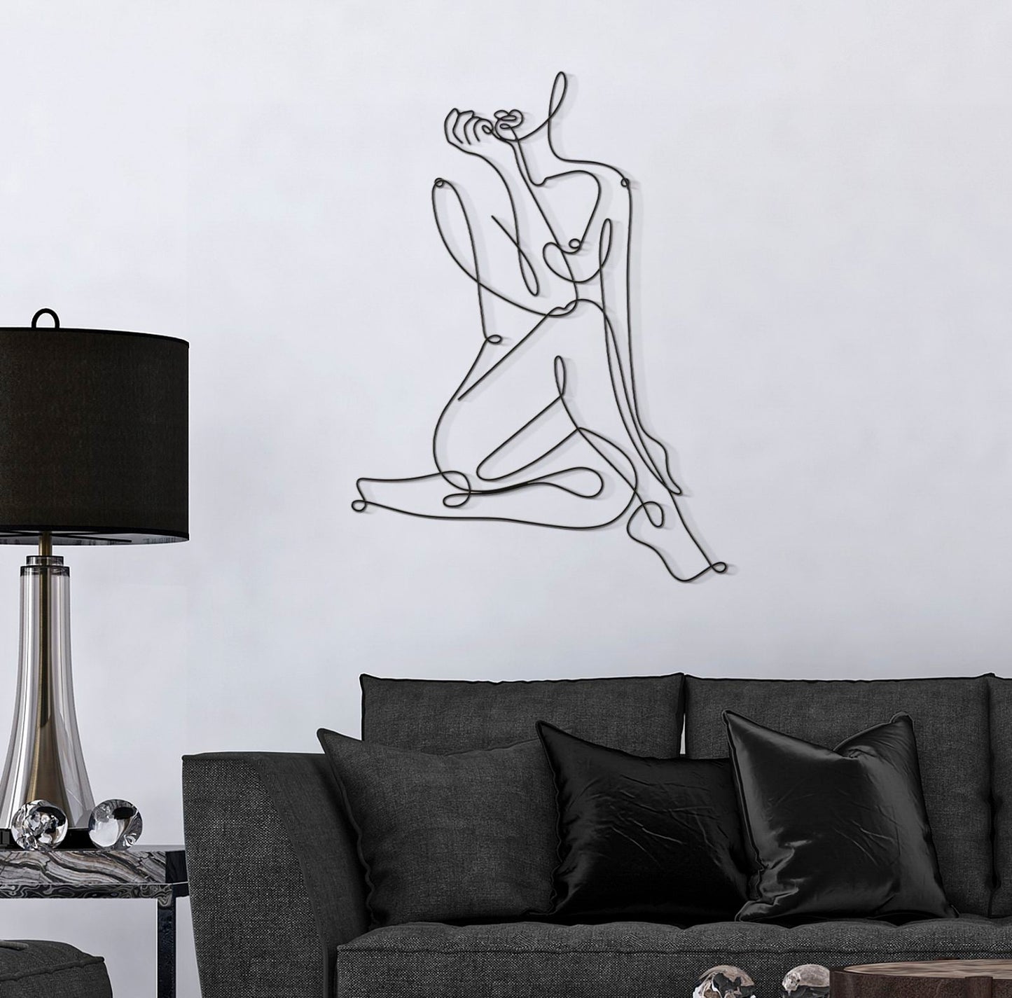 Pannello decorativo in metallo - Yogi 60x1,3x80 cm