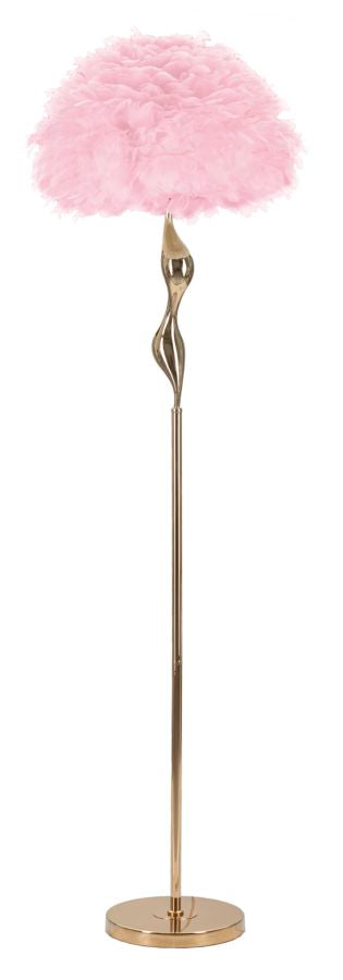 Schlanke Stehlampe in Rosa cm ø 50x165