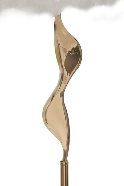 Elegante weiße Stehleuchte cm ø 50x165