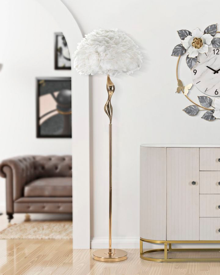 Elegante weiße Stehleuchte cm ø 50x165