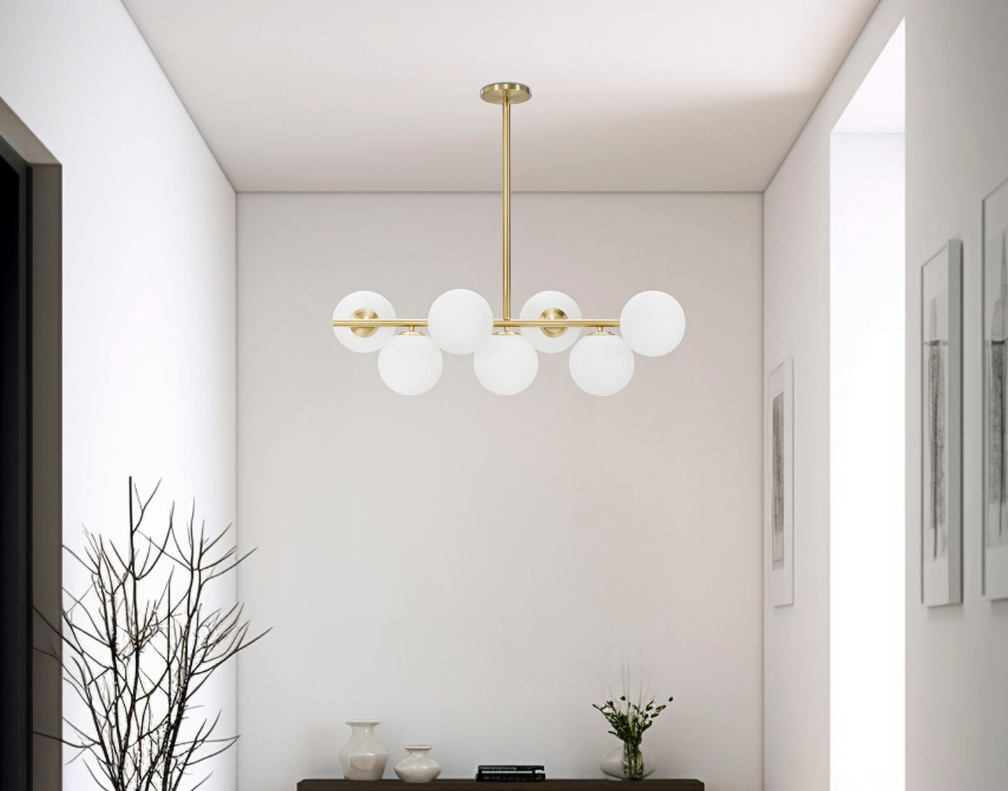 Kronleuchter Glamy 7 Lichter elegant 81x30x74 cm