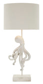 Lampada da Tavolo Octopus Bianca Design Moderno cm ø 30,5x64,5