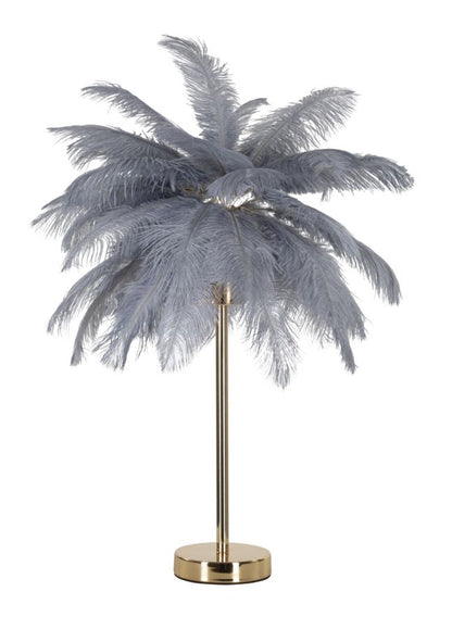 Elegante Tischleuchte Palm Grau 55x60 cm
