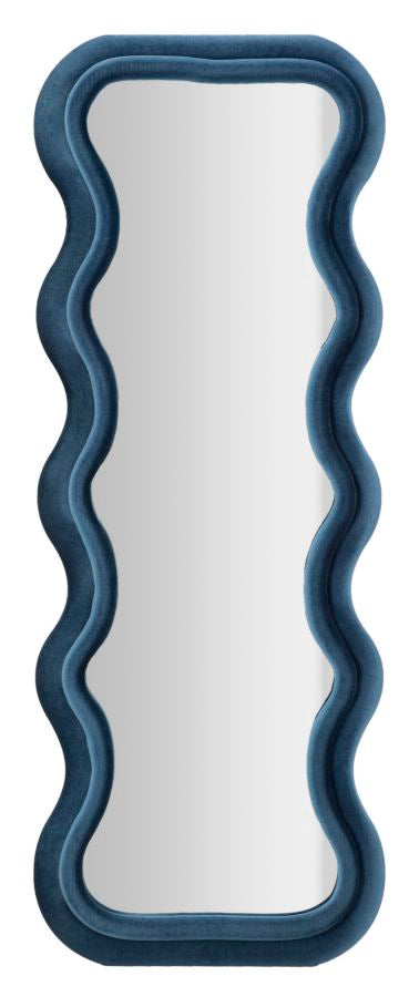 Specchio da muro Emily in velluto blu 60x6x160 cm - Eleganza e stile per ogni ambiente