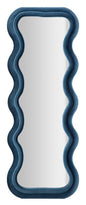Emily wall mirror in blue velvet 60x6x160 cm - Elegance and style for any room