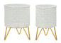 Pair of Elegant Carly Metal Vases with Gold Stand cm ø 16x20-13x20