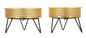 Pair of Bossy Metal Vases Ø 20.5x13-18x13