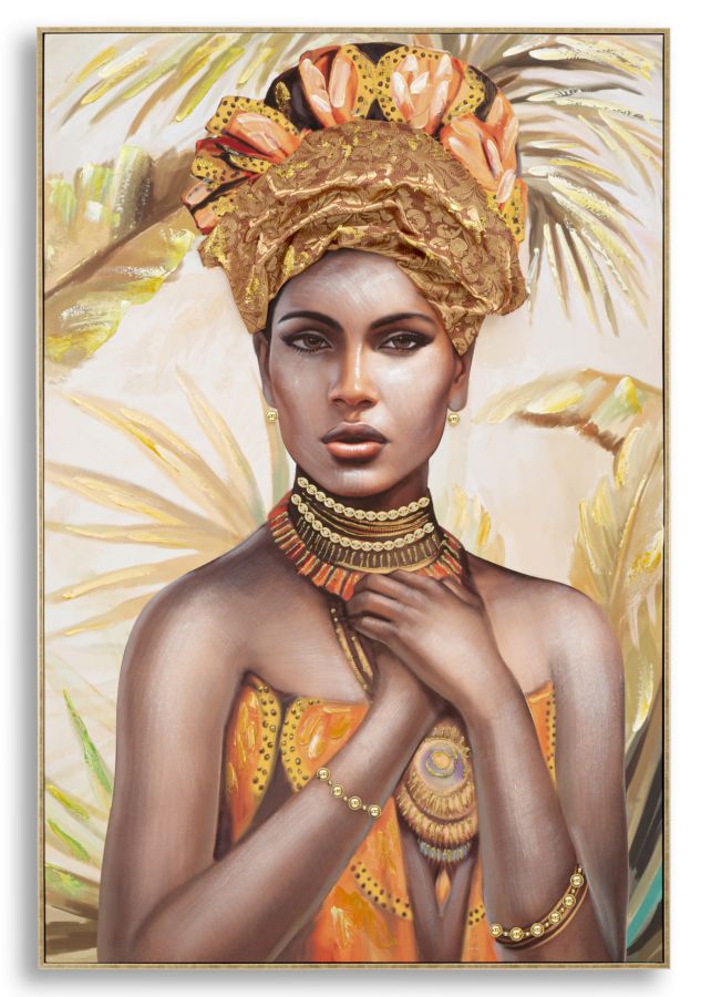 Leinwandbild mit Rahmen Deva – Kulturelle Eleganz 82x4,5x122 cm