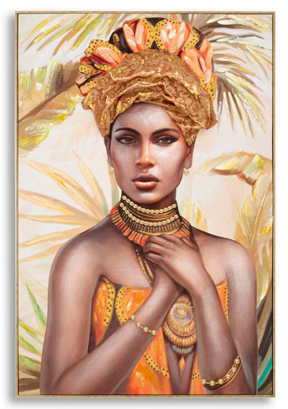Leinwandbild mit Rahmen Deva – Kulturelle Eleganz 82x4,5x122 cm
