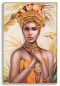 Painted canvas with Deva frame - Cultural elegance 82x4.5x122 cm