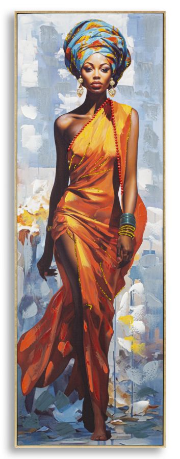 Dipinto su tela con cornice elegante - cm 52x4,5x152