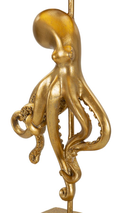 Tischleuchte Octopus, goldfarben, Ø 30,5x64,5 cm