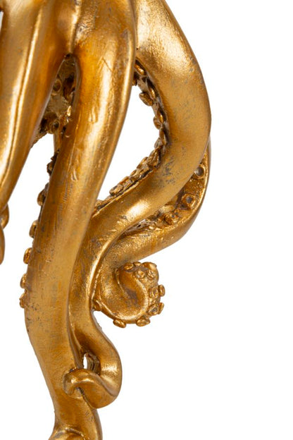 Tischleuchte Octopus, goldfarben, Ø 30,5x64,5 cm