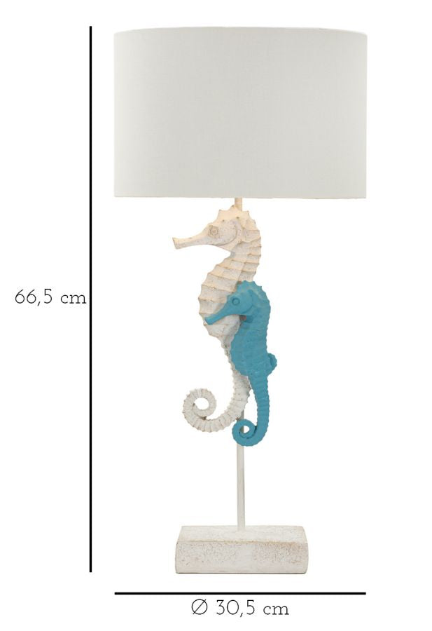 Tischleuchte mit Seepferdchen-Design Ø 30,5 cm x 66,5 cm