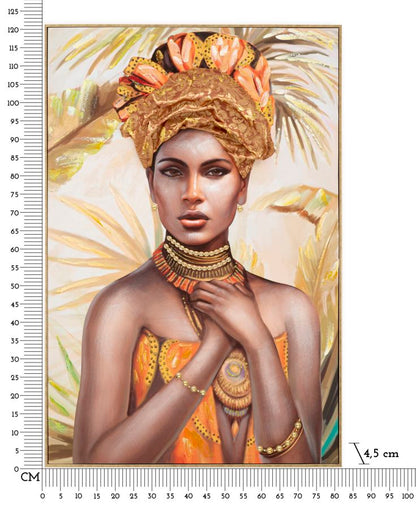 Leinwandbild mit Rahmen Deva – Kulturelle Eleganz 82x4,5x122 cm
