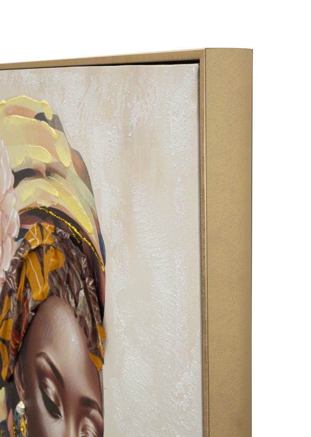 Dipinto su Tela con Cornice Ayda - Eleganza e Cultura in Dimensioni 72x4,5x102 cm