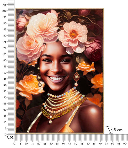 Elegantes Leinwandbild mit goldenem Rahmen – Maße 72x4,5x102 cm