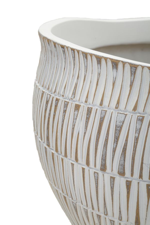 Cachepot Stiky in Resina Ø 30,5 cm - Eleganza Moderna per Ogni Ambiente