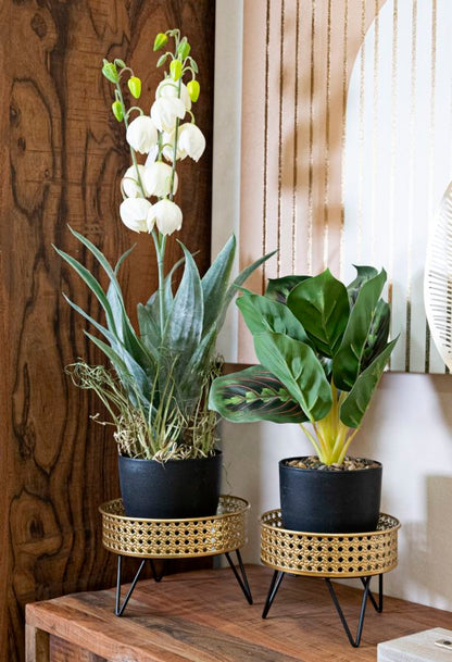 Bossy Vase Set aus Metall Ø 20,5x13-18x13