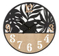 Tropical metal and wood wall clock cm ø 60x2.5
