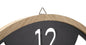 Elegant wall clock in metal and wood cm ø 60x2,5