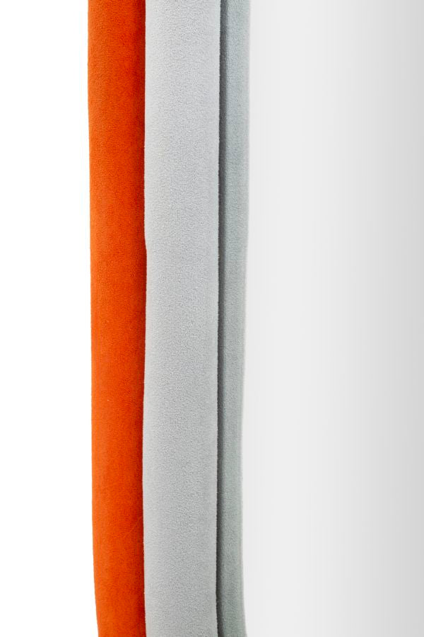 Wandspiegel Antony aus orangefarbenem Samt - Eleganz und moderner Stil 60x4x90 cm