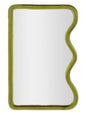 Green Velvet Wall Mirror Elegant Design 60x4x90 cm