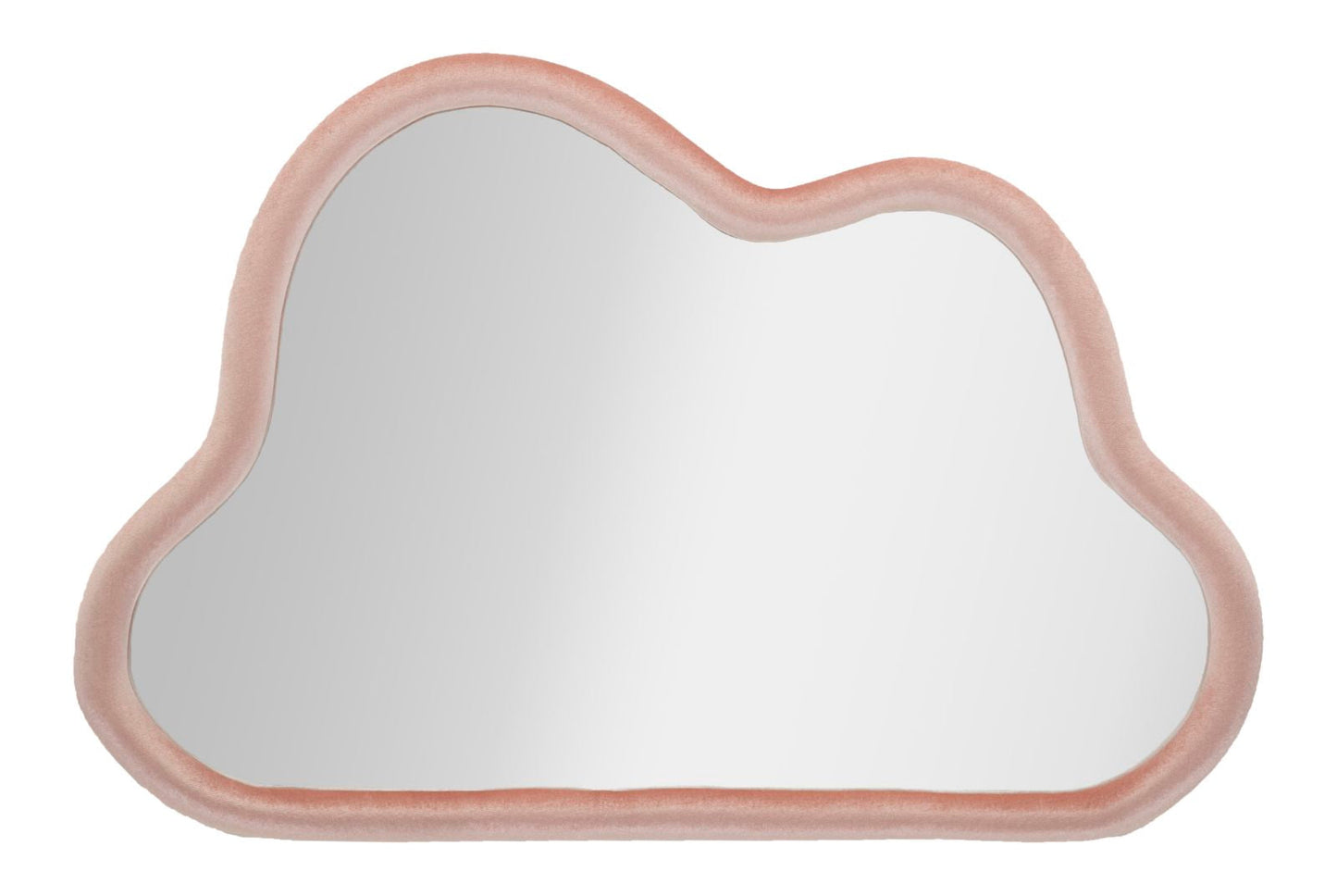 Spiegel Wolke aus rosa Samt 90x4x60 cm