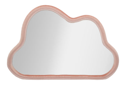 Spiegel Wolke aus rosa Samt 90x4x60 cm