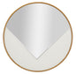 Elegant Tolosa Wall Mirror Ø 80 cm with Gold Metal Frame