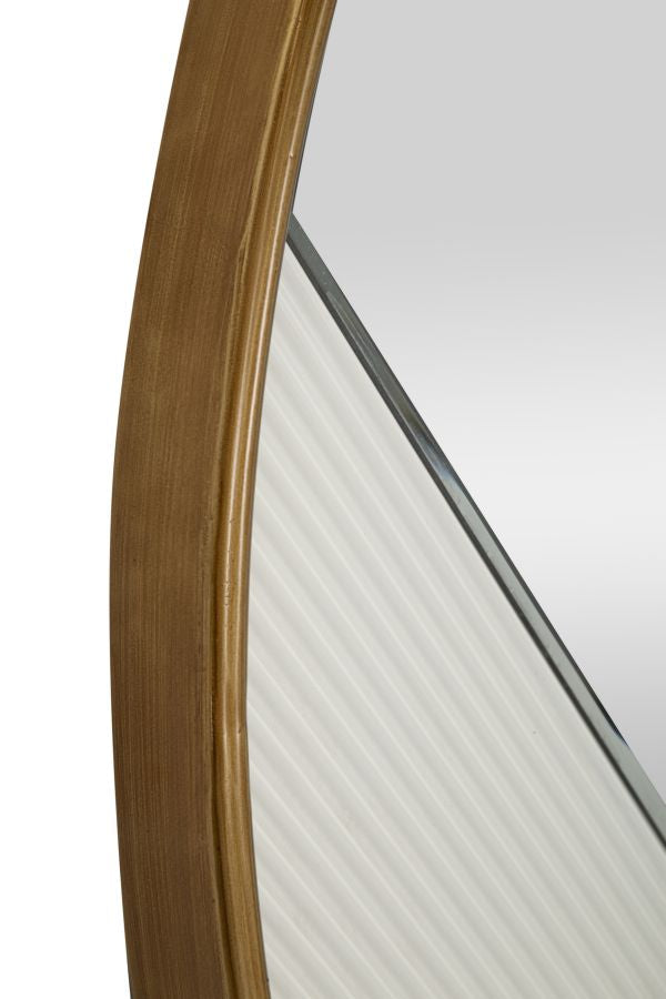 Eleganter Wandspiegel Tolosa Ø 80 cm mit goldenem Metallrahmen