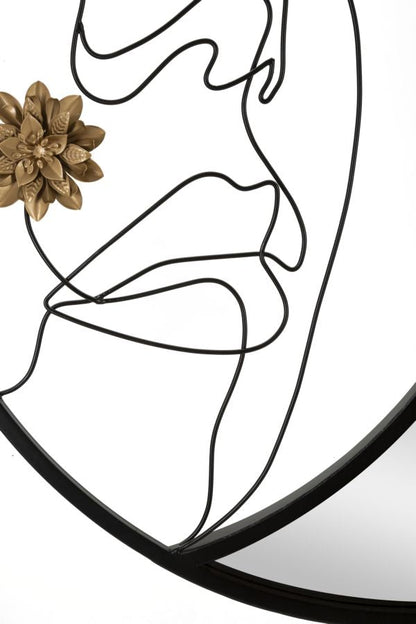 Melly wall mirror cm Ø 80x3.8 - Cubist Design and Modern Elegance
