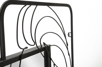 Wandspiegel Eleonor - Eleganz und Stil in schwarzem Metall 64,8x3,8x85 cm